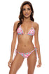 Luli Fama Ocean Drive Euphoria Wavy Ruched Back Tie Side Bottom